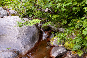 Ручей на склоне вулкана Баранского. остров Итуруп. A stream on the slope of the Baransky volcano. Iturup Island. (Сахалин. Sakhalin. (marka) - marka