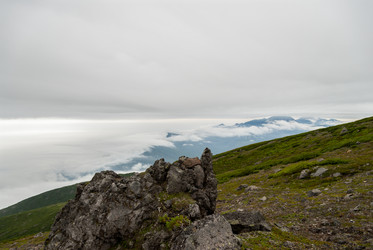 Вид с вулкана Баранского. остров Итуруп. View from Baransky volcano. Iturup Island. (Сахалин. Sakhalin. (marka) - marka