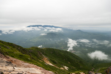 Вид с вулкана Баранского. остров Итуруп. View from Baransky volcano. Iturup Island. (Сахалин. Sakhalin. (marka) - marka