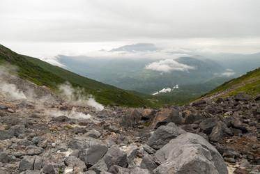 Вид с вулкана Баранского. остров Итуруп. View from Baransky volcano. Iturup Island. (Сахалин. Sakhalin. (marka) - marka