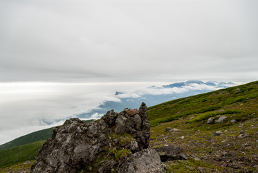 Вид с вулкана Баранского. остров Итуруп. View from Baransky volcano. Iturup Island. (Сахалин. Sakhalin. (marka) - marka