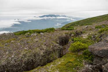 Вид с вулкана Баранского. остров Итуруп. View from Baransky volcano. Iturup Island. (Сахалин. Sakhalin. (marka) - marka