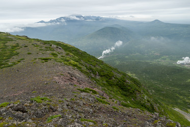 Вид с вулкана Баранского. остров Итуруп. View from Baransky volcano. Iturup Island. (Сахалин. Sakhalin. (marka) - marka