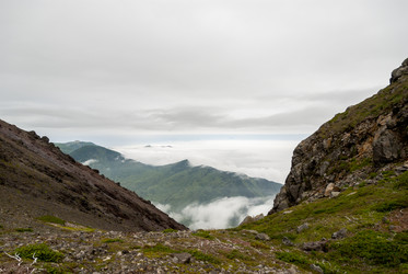 Вид с вулкана Баранского. остров Итуруп. View from Baransky volcano. Iturup Island. (Сахалин. Sakhalin. (marka) - marka