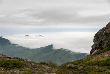 Вид с вулкана Баранского. остров Итуруп. View from Baransky volcano. Iturup Island. (Сахалин. Sakhalin. (marka) - marka