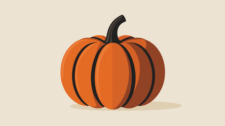 Minimalist Flat Doodle Pumpkin Logo – Simple Vector Icon for Organic Branding, Halloween Startup - Kulkann75