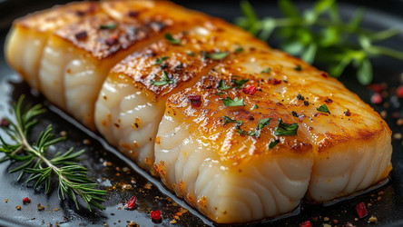 Herb Crusted Fried Fish Fillet – Tasty White Fish with Golden Crust for Food Blog, Restaurant Ad or Gourmet Dinner Concept - Kulkann75