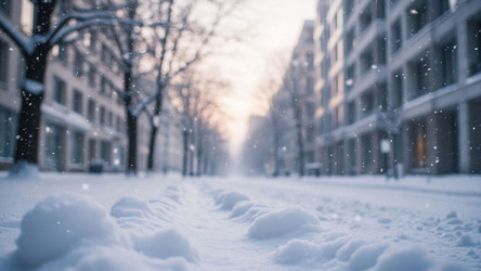 First Snow in Late Autumn City – Winter Transition Scene for Seasonal Greeting Cards or Cozy Branding - Kulkann75