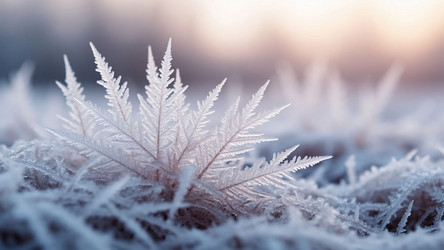 First Frost Ice Crystals on Winter Leaves – Macro Nature Texture for Seasonal Wall Art - Kulkann75