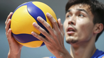 Спортсмен держит волейбольный мяч во время игры - Vvicca