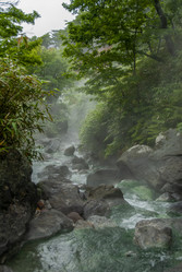 Кипящая река у подножья вулкана Баранского. о. Итуруп. A boiling river at the foot of the Baransky volcano. Iturup Island. (Сахалин. Sakhalin. (marka) - marka