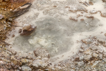 Фумаролы у подножья вулкана Баранского. о. Итуруп. Fumaroles at the foot of the Baransky volcano. Iturup Island. (Сахалин. Sakhalin. (marka) - marka