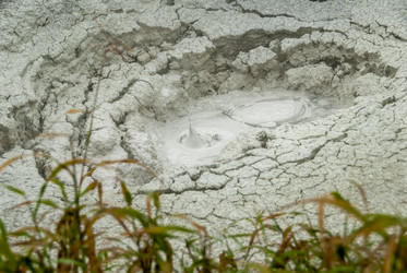 Фумаролы у подножья вулкана Баранского. о. Итуруп. Fumaroles at the foot of the Baransky volcano. Iturup Island. (Сахалин. Sakhalin. (marka) - marka