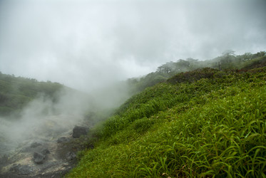 Кипящая река у подножья вулкана Баранского. о. Итуруп. A boiling river at the foot of the Baransky volcano. Iturup Island. (Сахалин. Sakhalin. (marka) - marka