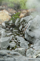 Кипящая река у подножья вулкана Баранского. о. Итуруп. A boiling river at the foot of the Baransky volcano. Iturup Island. (Сахалин. Sakhalin. (marka) - marka