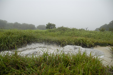 Кипящая река у подножья вулкана Баранского. о. Итуруп. A boiling river at the foot of the Baransky volcano. Iturup Island. (Сахалин. Sakhalin. (marka) - marka
