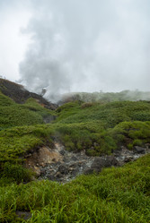 Кипящая река у подножья вулкана Баранского. о. Итуруп. A boiling river at the foot of the Baransky volcano. Iturup Island. (Сахалин. Sakhalin. (marka) - marka