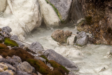 Кипящая река у подножья вулкана Баранского. о. Итуруп. A boiling river at the foot of the Baransky volcano. Iturup Island. (Сахалин. Sakhalin. (marka) - marka