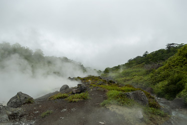 Кипящая река у подножья вулкана Баранского. о. Итуруп. A boiling river at the foot of the Baransky volcano. Iturup Island. (Сахалин. Sakhalin. (marka) - marka