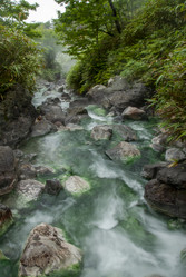Кипящая река у подножья вулкана Баранского. о. Итуруп. A boiling river at the foot of the Baransky volcano. Iturup Island. (Сахалин. Sakhalin. (marka) - marka