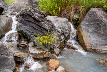 Кипящая река у подножья вулкана Баранского. о. Итуруп. A boiling river at the foot of the Baransky volcano. Iturup Island. (Сахалин. Sakhalin. (marka) - marka