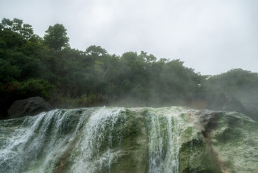 Кипящая река у подножья вулкана Баранского. о. Итуруп. A boiling river at the foot of the Baransky volcano. Iturup Island. (Сахалин. Sakhalin. (marka) - marka
