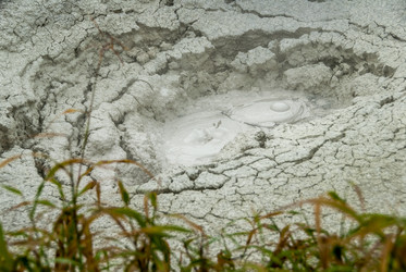 Фумаролы у подножья вулкана Баранского. о. Итуруп. Fumaroles at the foot of the Baransky volcano. Iturup Island. (Сахалин. Sakhalin. (marka) - marka