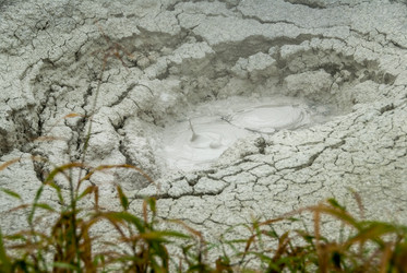 Фумаролы у подножья вулкана Баранского. о. Итуруп. Fumaroles at the foot of the Baransky volcano. Iturup Island. (Сахалин. Sakhalin. (marka) - marka