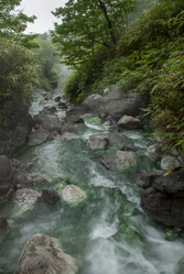 Кипящая река у подножья вулкана Баранского. о. Итуруп. A boiling river at the foot of the Baransky volcano. Iturup Island. (Сахалин. Sakhalin. (marka) - marka