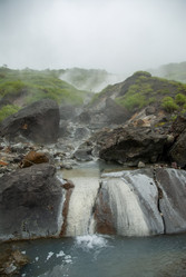 Кипящая река у подножья вулкана Баранского. о. Итуруп. A boiling river at the foot of the Baransky volcano. Iturup Island. (Сахалин. Sakhalin. (marka) - marka