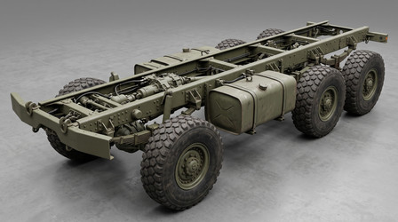 Голое шасси военного грузовика с изолированными колесами - artshock