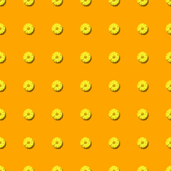 Бесшовный узор с желтыми ромашками - Zoom