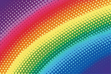 Красочный узор из полутоновых точек с радужным градиентом, созданный с помощью генеративного ИИ - RomanZ