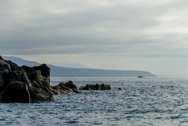 Вид на Курильский залив с плато Янкито. о. Итуруп.. Iturup Island. (Сахалин. Sakhalin. (marka) - marka