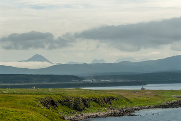 Вид на Курильский залив с плато Янкито. о. Итуруп. Курильск. Iturup Island. (Сахалин. Sakhalin. (marka) - marka