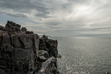 Вид на Курильский залив с плато Янкито. о. Итуруп.. Iturup Island. (Сахалин. Sakhalin. (marka) - marka