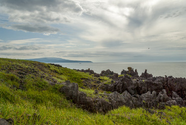 Вид на Курильский залив с плато Янкито. о. Итуруп.. Iturup Island. (Сахалин. Sakhalin. (marka) - marka