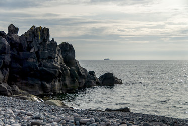 Вид на Курильский залив с плато Янкито. о. Итуруп.. Iturup Island. (Сахалин. Sakhalin. (marka) - marka