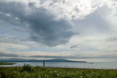 Вид на залив Китовый с плато Янкито. о. Итуруп.. Iturup Island. (Сахалин. Sakhalin. (marka) - marka