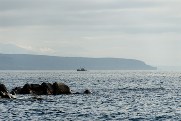 Вид на залив Китовый с плато Янкито. о. Итуруп.. Iturup Island. (Сахалин. Sakhalin. (marka) - marka