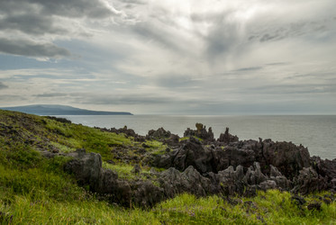 Вид на залив Китовый с плато Янкито. о. Итуруп.. Iturup Island. (Сахалин. Sakhalin. (marka) - marka