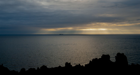 Вид на залив Китовый с плато Янкито. о. Итуруп.. Iturup Island. (Сахалин. Sakhalin. (marka) - marka