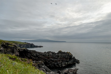 Вид на залив Китовый с плато Янкито. о. Итуруп.. Iturup Island. (Сахалин. Sakhalin. (marka) - marka