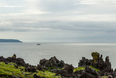 Вид на залив Китовый с плато Янкито. о. Итуруп.. Iturup Island. (Сахалин. Sakhalin. (marka) - marka