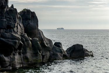 Вид на залив Китовый с плато Янкито. о. Итуруп.. Iturup Island. (Сахалин. Sakhalin. (marka) - marka