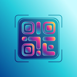 Значок сканирования QR-кода с цветным градиентом - artshock