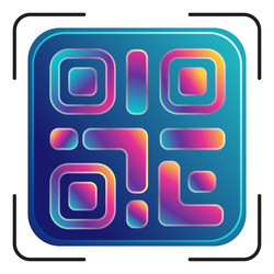 Значок сканирования QR-кода с цветным градиентом - artshock