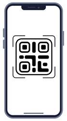 Значок смартфона со сканером QR-кода - artshock