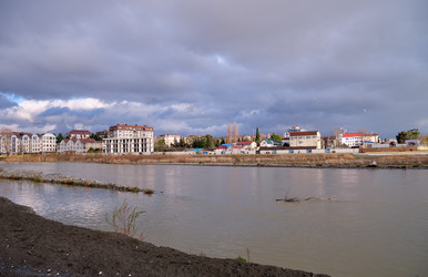 Mzymta river embankment in the Adler district of Sochi. Krasnodar Krai. Russia - Serg Zastavkin