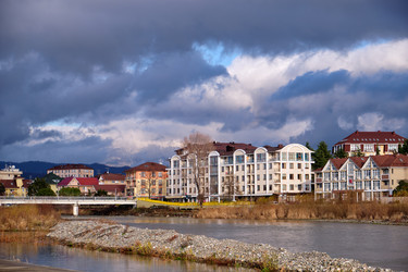 Mzymta river embankment in the Adler district of Sochi. Krasnodar Krai. Russia - Serg Zastavkin